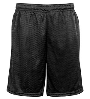 black mesh shorts with pockets with logo